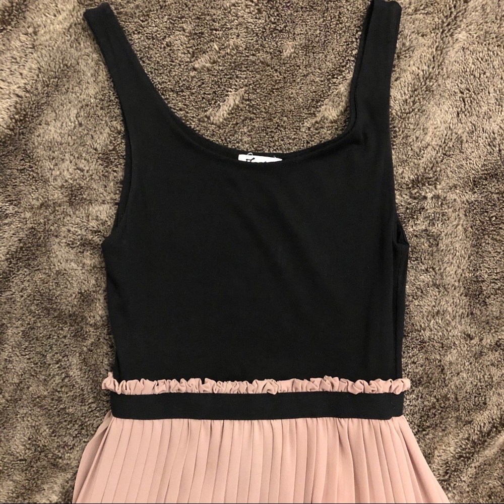 Black and beige maxi dress